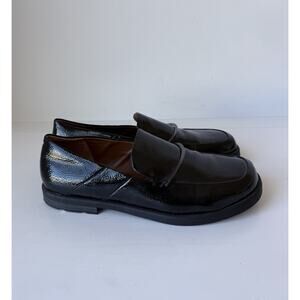 Franco Sarto Women's Black Patent Leather Bocca Slip-on Loafers Size 10M